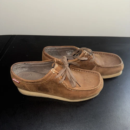 CLARKS 15260 Padmora Wallabee scarpe in pelle cera d'api marrone donna taglia: 6