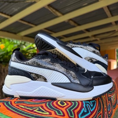 Puma X-Ray Game Snake Sneakers Women's 7.5 373588-01 Black White