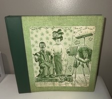 Vintage 3-Ring Kitschy Old Timey Couple, Mouse  Photographer Design Green