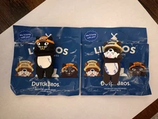 DUTCH BROS “LIL’ BROS” Decorative Mini Figured Set Of 2 *EXTREMELY LIMITED*
