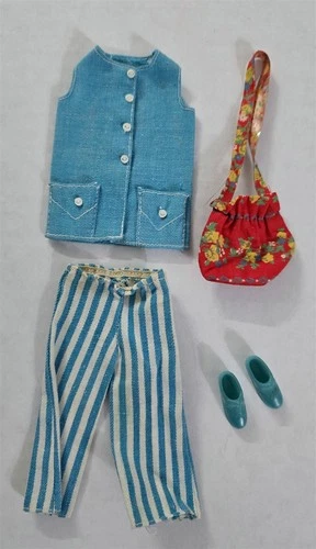X-74 VINTAGE 1970'S MATTEL BARBIE FRANCIE MOD RIGHT FOR STRIPES #3367 OUTFIT