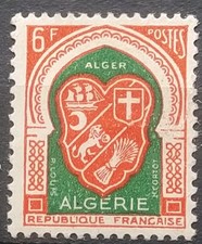 Timbre Algérie Armoiries 1958 N° 353 Neuf**  / Stamp