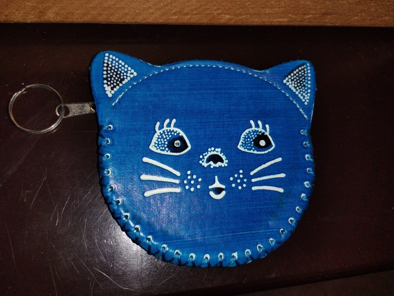 Cat-shaped leather coin purse/wallet! Brand New!