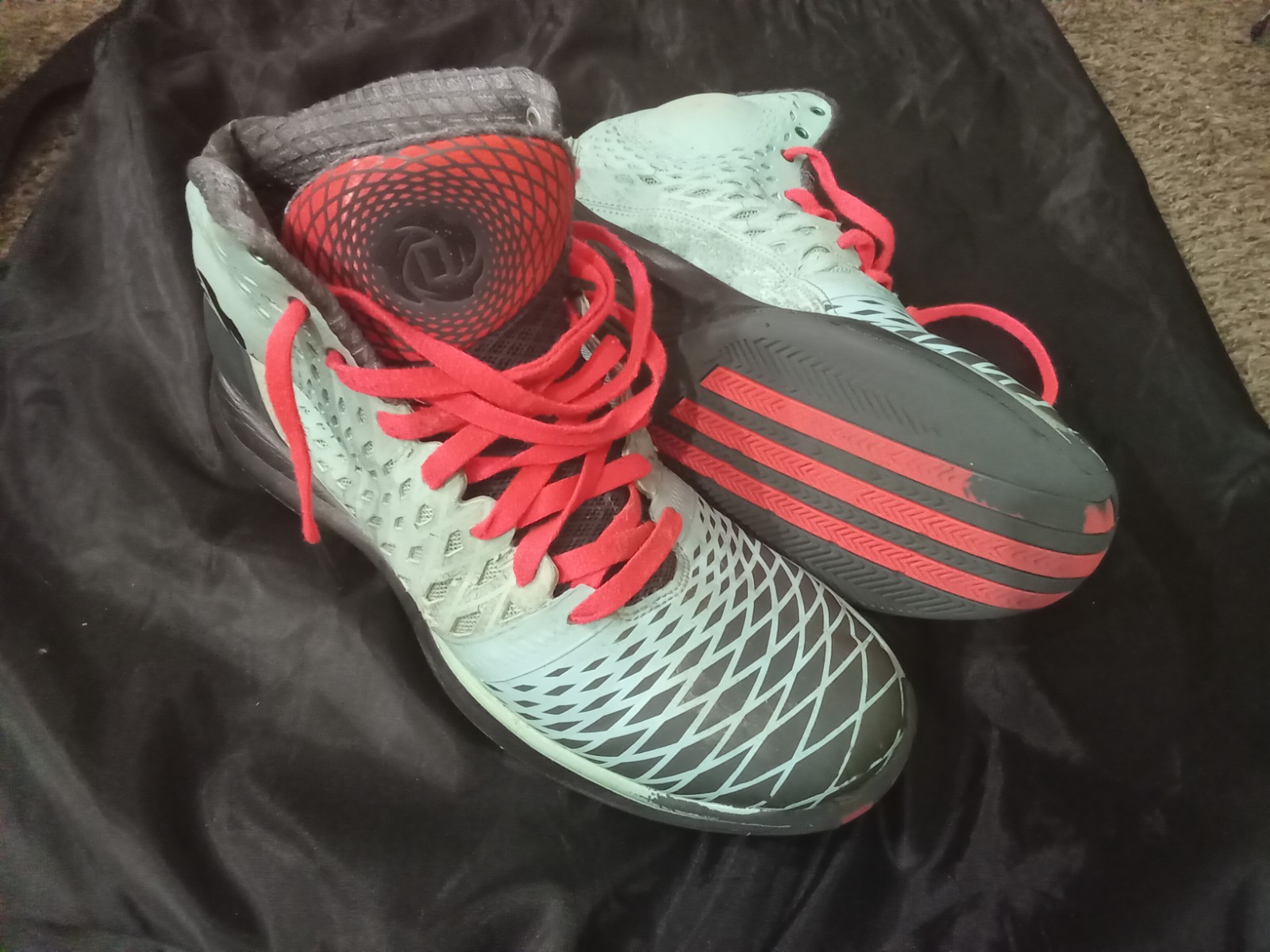 Adidas D Rose 3.5 Pop Art Blue High Top Basketball Sneakers Men Size 12 US