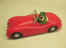 GEICO GECKO ROJO CONVERTIBLE JAGUAR JUGUETE COCHE SEGURO AÑADIR PROMOCIÓN COMO NUEVO