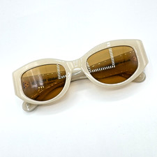 NEW Garrett Leight RETRO BIGGIE Sunglasses Ecru Frame Marigold Lens 49-22-140