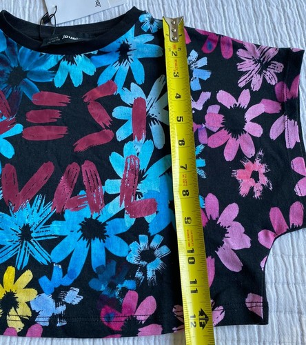 Desigual Mädchen geblümt cropped T-Shirt Größe 5/6 - Bild 2 von 7