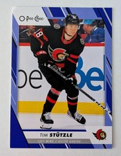 2023-24 O-Pee-Chee Hockey Blue Border #163 Tim Stutzle Ottawa Senators LW