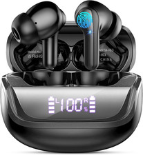 Wireless Earbuds, Bluetooth 5.4 Headphones with ENC Noise Canceling Mics, In-Ear
