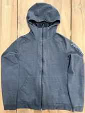 Arc’teryx Men’s Word On End Full Zip Hoodie Sweatshirt Faded Gray Size M