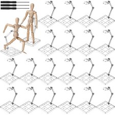 24 Pack Action Figure Stand Model Support Stand Clear Doll Base Assembly Acti...