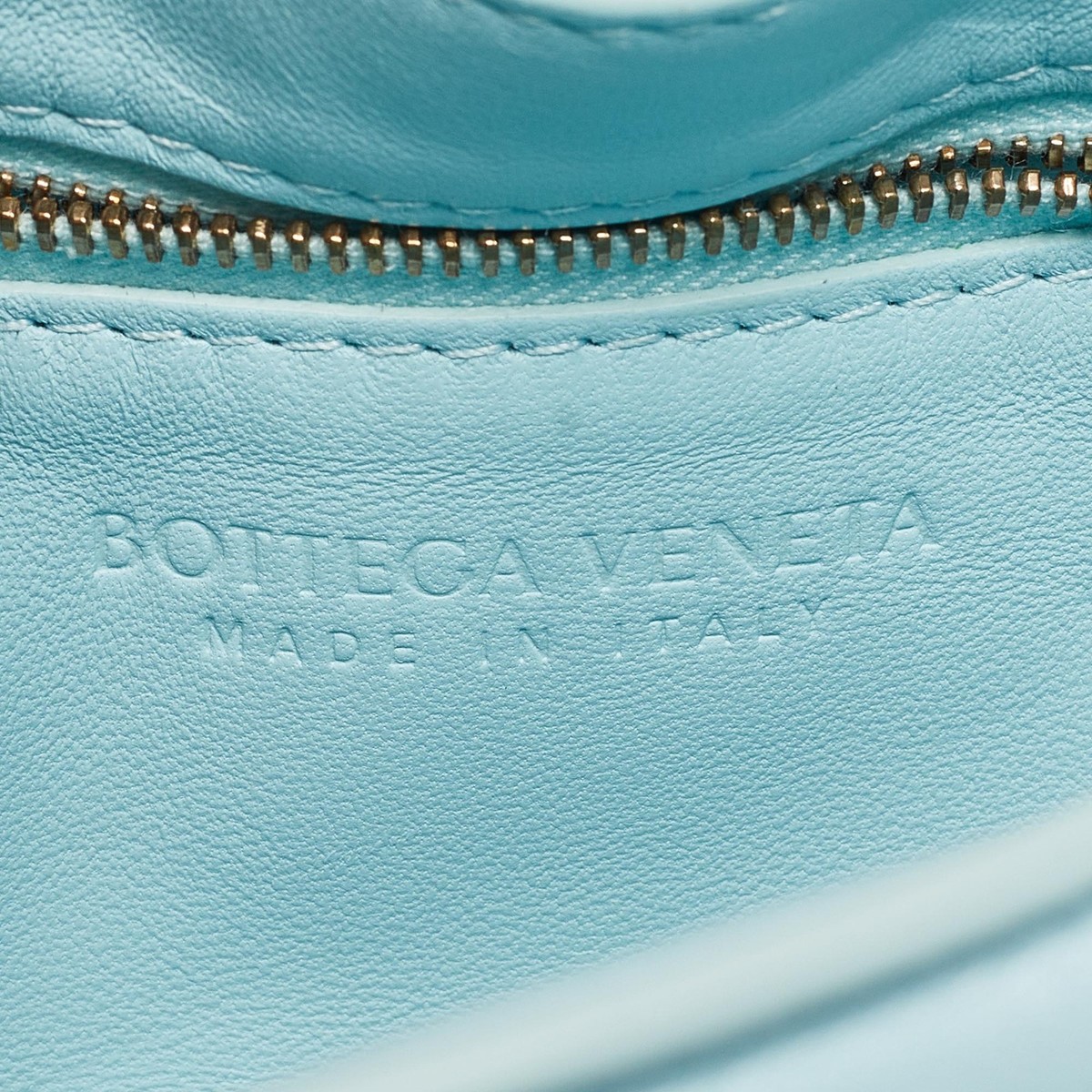 Bottega Veneta Light Blue Padded Leather Cassette Shoulder