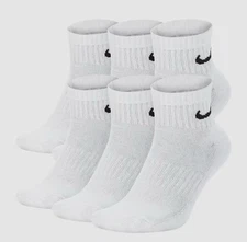 Nike Everyday CushionedTraining Ankle Socks (6 Pairs) Size L -AUTHENTIC