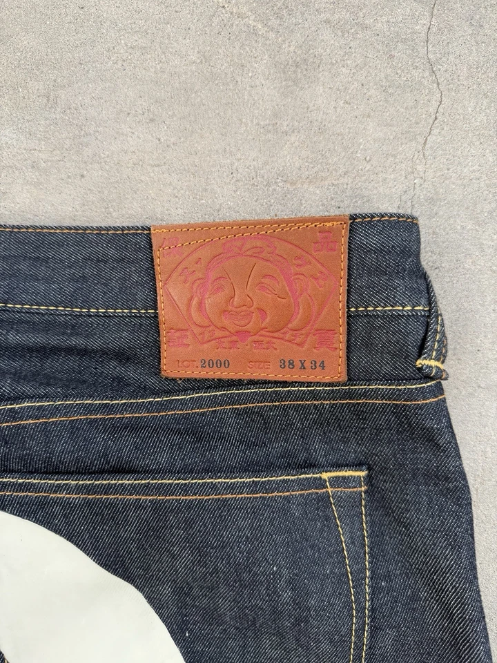 Jeans Evisu tamanho 38 jeans selvedge japonês basicamente novo usado apenas algumas vezes - Imagem 3 de 4