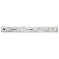 Westcott Stainless Steel Ruler 12" Non Skid STA-Put Backing Office School Home