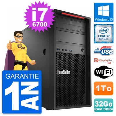 PC Tour Lenovo ThinkStation P310 i7-6700 RAM 32Go Festplatte 1To Windows 10 Wifi
