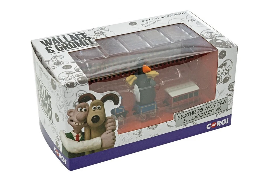 Corgi CC80602 - Wallace & Gromit - The Wrong Trousers - Feathers Mcgraw & Locomo - Photo 1/1