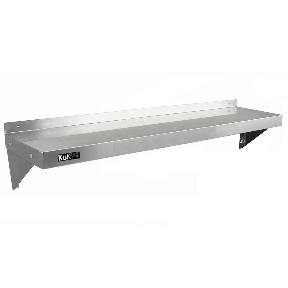 Commercial Kitchen x 2 Stainless Steel Shelves Wall Shelf 1400mm Catering Metal - Image 3 of 4
