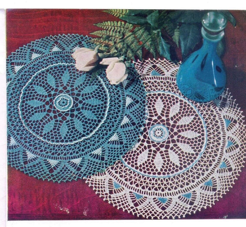 Vintage 1950 Floral Crochet Pattern Doilies, all 9 patterns in one 16 - Picture 2 of 11