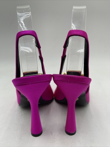 Women’s Versace Fuchsia Satin Sandals Pink Size 37.5 - Picture 6 of 7