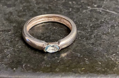 Lot of Sterling Silver Blue Topaz Stackable Ring, Avon, 5 available
