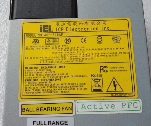 1pc for brand new ACE-816A/AP power supply 1U - Afbeelding 2 van 2