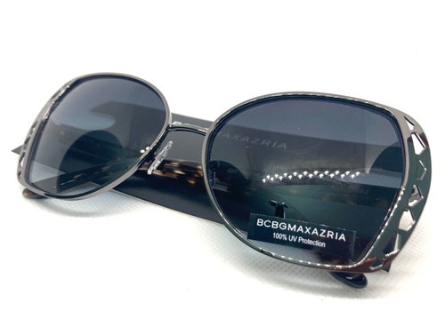 BCBG MAXAZRIA SPLENDID GUNMETAL GRAY GRADIENT SUNGLASSES 56-16-135 MM BRAND NEW - Picture 6 of 6