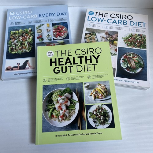 CSIRO X 3 Books Low-Carb Diet Low Carb Everyday & Healthy Gut Diet Paperbacks