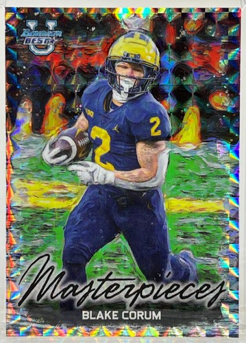 Blake Corum 2023 Bowman Best Masterpieces Refractor, Geometric, Speckle Michigan - Picture 4 of 7