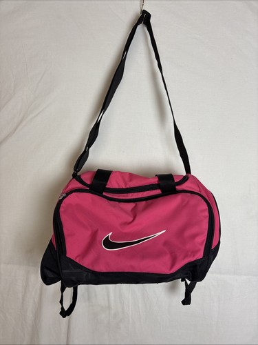 Bolso de Gimnasio Nike Mediano de Lona Rosa Negro Correa para el Hombro con Monedero - Imagen 2 de 9