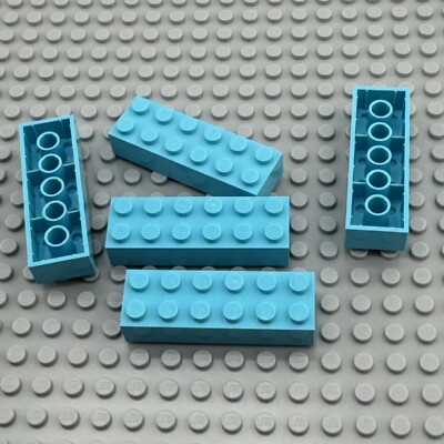 LEGO Brick - Medium Azure -  2 x 6 - QTY x5