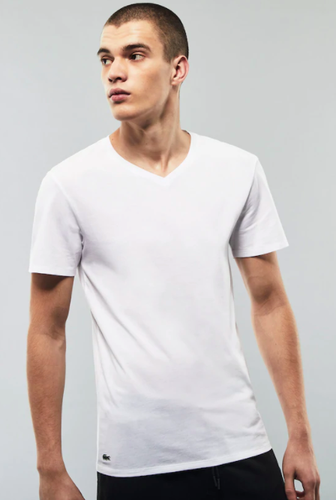 Lacoste Mens 3 PACK V-Neck T-Shirts 