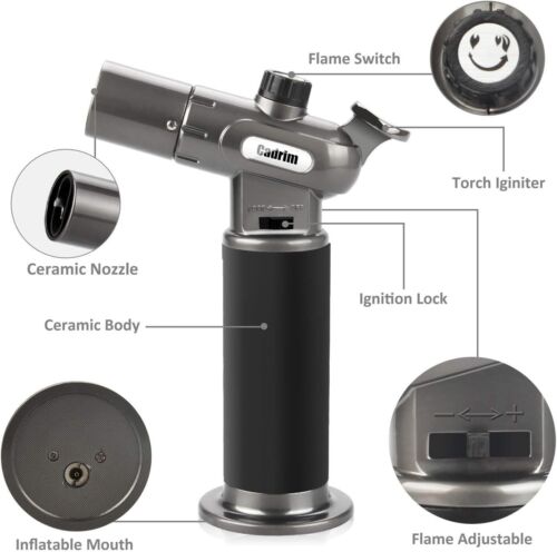 Kitchen Blow Torch 1300°C Dual Flame Adjustable Refillable Butane Chef Tool Coo - Picture 6 of 9