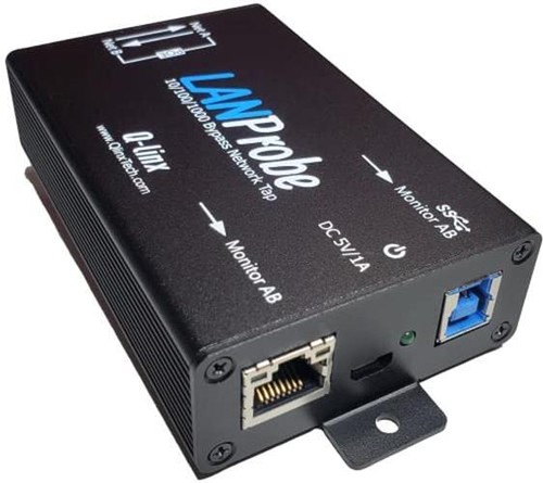 LANProbe 10/100/1000 Gigabit Ethernet/USB Bypass Network Tap - Picture 2 of 6