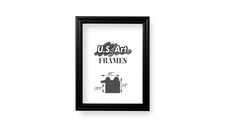 US ART Frames .75" Black Solid Poplar Wood Picture Poster Frames, 7" Sizes