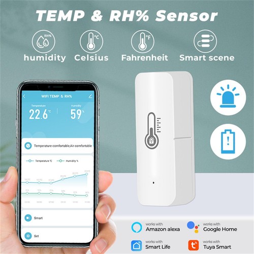 Tuya WiFi Temperature Humidity Sensor Smart Home Indoor Hygrometer Thermomete WB - Picture 5 of 12