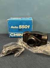 Chinon Auto 5501 Point and Shoot 35mm Film Camera with 38mm-90mm Zoom W/ Manual
