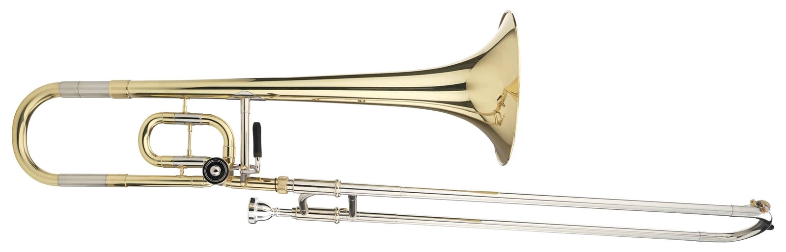 Trombone Principianti Instrumento a Fiato Nickel Argento Tono Sib Bocchino Set