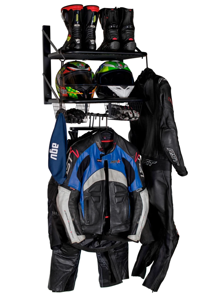 BikerTidy Motorcycle Motorbike Clothing jacket helmet storage rack shelves - Image 4 of 4