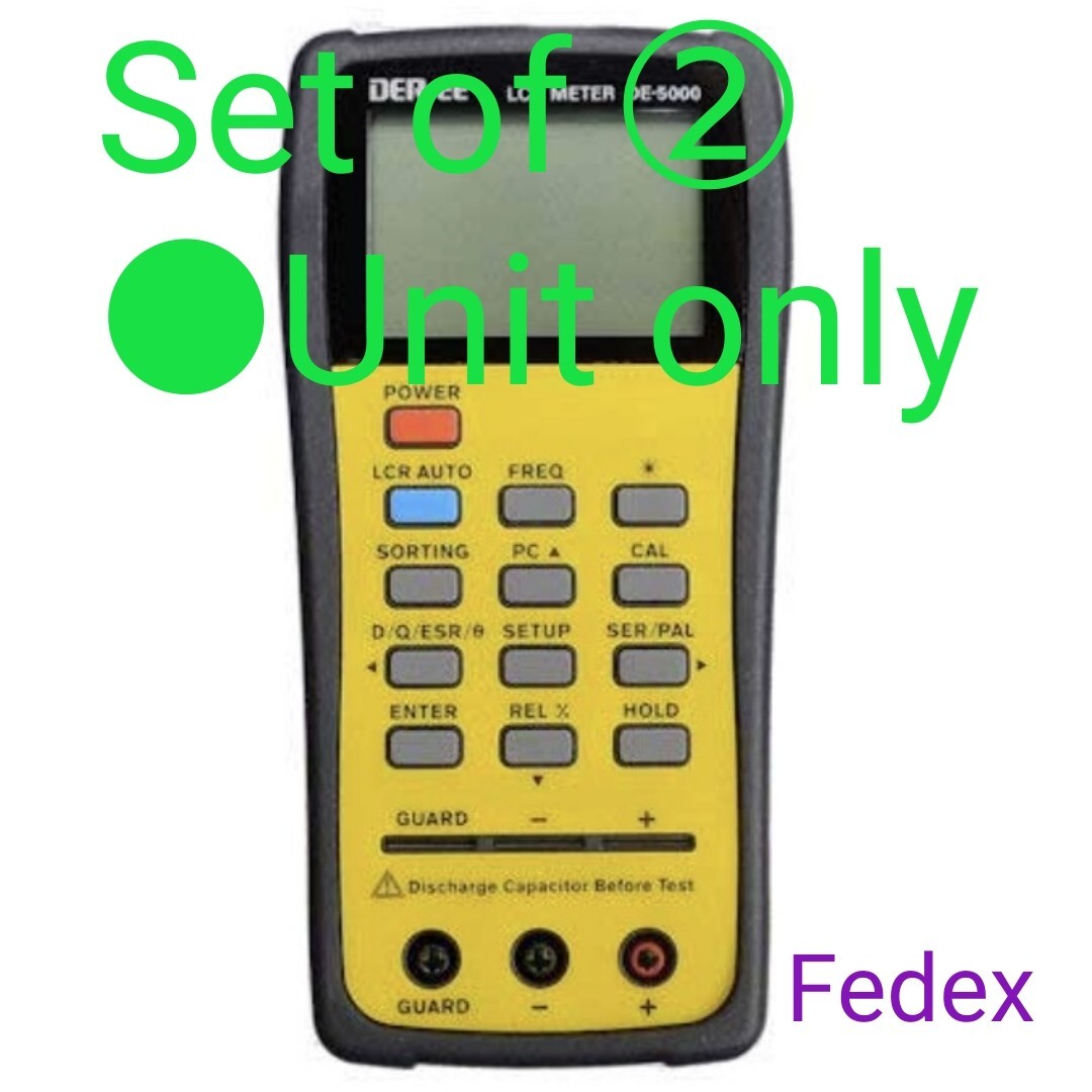 DER EE DE-5000 High Accuracy Handheld LCR Meter Main unit only Set