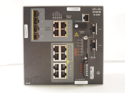 Cisco 4000 IE-4000-4T4P4G-E V02 4 x PoE 4 x Ethernet / SFP Switch AS IS