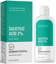 DERMATOUCH Salicylic Acid 2 Face Wash For Acne  Oil Control 50ml Free Shpping