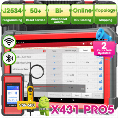 LAUNCH X431 PRO 5 with SmartLink C CANFD & DOIP Upgraded of X431 V+ Car Scanner