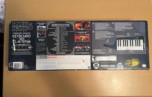 Wii Rock Band 3 Wireless Keyboard Clavier With Game IN Box!!! - Picture 4 of 8