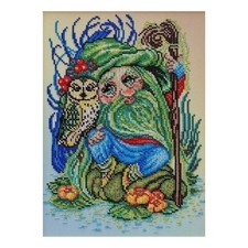 Fairy Bead Embroidery Scheme on Canvas DIY Stamped Printed Pattern t-1364