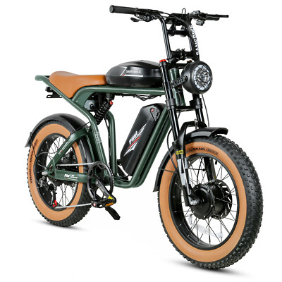 SAMEBIKE 20'' Motorcycle Electric Ebike Fat Tire Mountain Dirt Ebike For Adults 