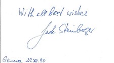 Jack Steinberger "Nobelpreis" Autogramm signed 8x15 cm Karte