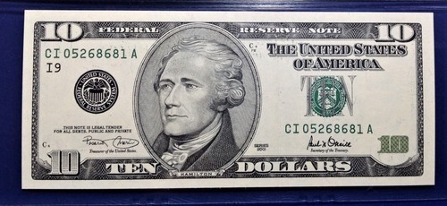 2001 $10 Federal Reserve Note Fr-2036-I Minneapolis PMG66 Gem EPQ - Picture 2 of 4