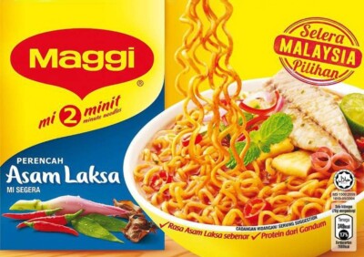 Maggi Nestle Malaysia 2 Minute Instant Asam Laksa 12 Packs x 78g Free Shipping