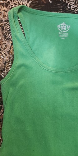 Grünes geripptes Tanktop Shirt von Route 66 Gr. XL - Bild 3 von 5